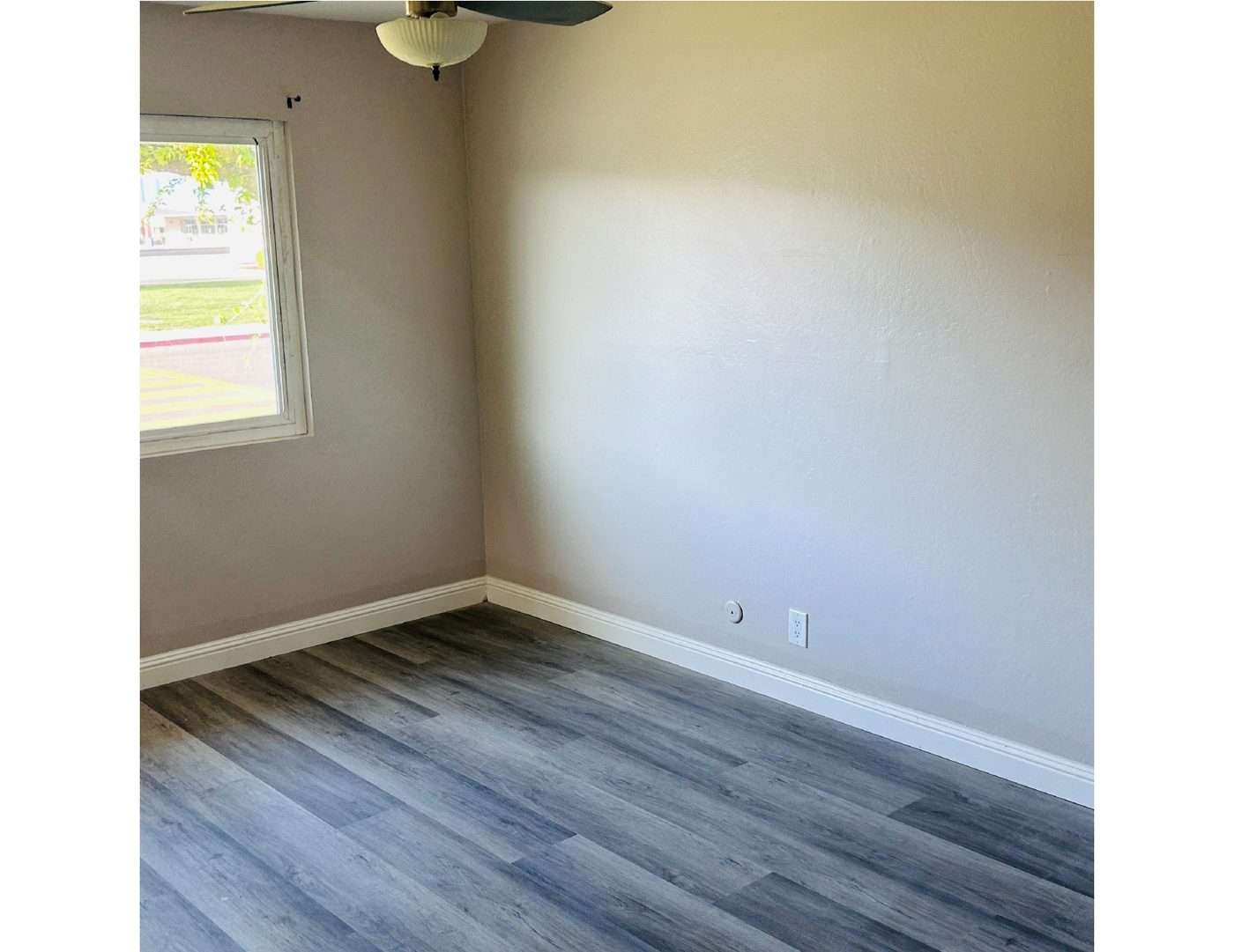 ADU bedroom with LVP flooring
