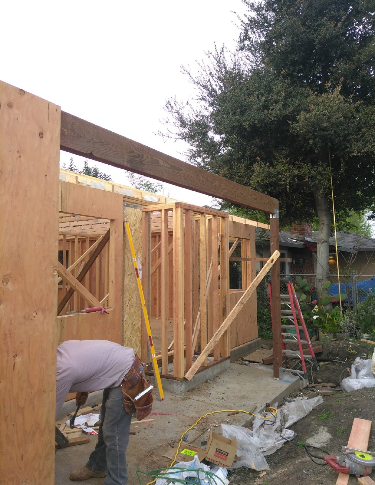 ADU framing under construction